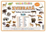 Súbor 24 kariet - voľne žijúce zvieratá | A7 (10x7 cm), A6 (15x10 cm), A5 (21x15 cm), A4 (30x21 cm)